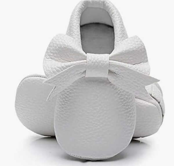 Double Bow Fringe Baby Moccasins