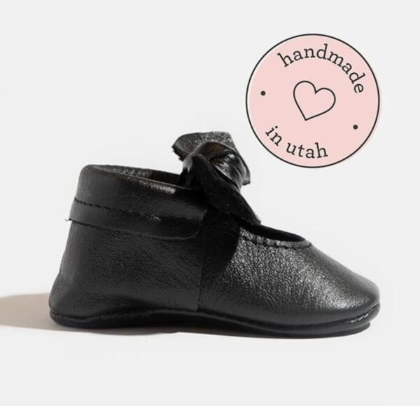 Bow Baby Girl Shoes Soft Sole or Hard Sole, Premium Leather Baby Shoes
