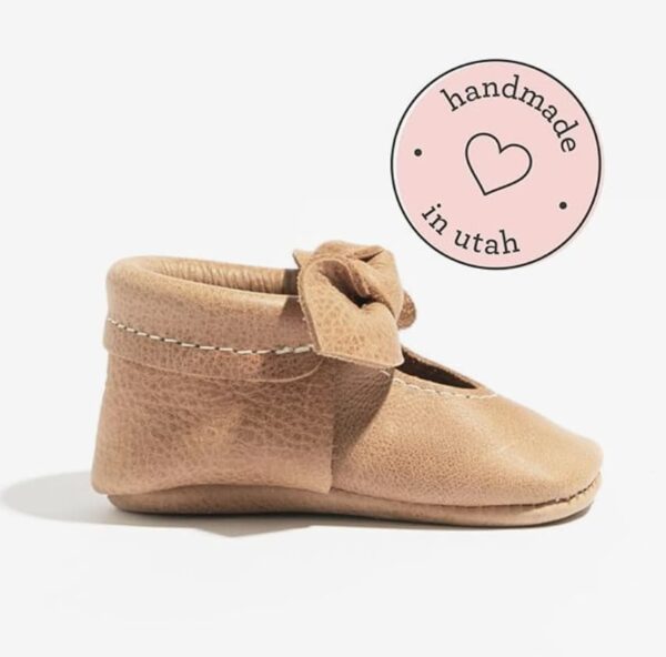Bow Baby Girl Shoes Soft Sole or Hard Sole, Premium Leather Baby Shoes