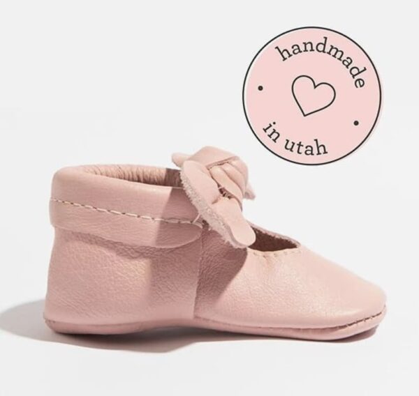 Bow Baby Girl Shoes Soft Sole or Hard Sole, Premium Leather Baby Shoes