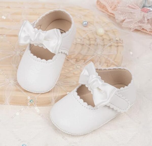 Bowknot Princess Wedding Dress Shoes Toddler Crib Shoes