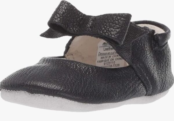 Black,babies and bows moccasins,Sneakers for Infant/Toddlers
