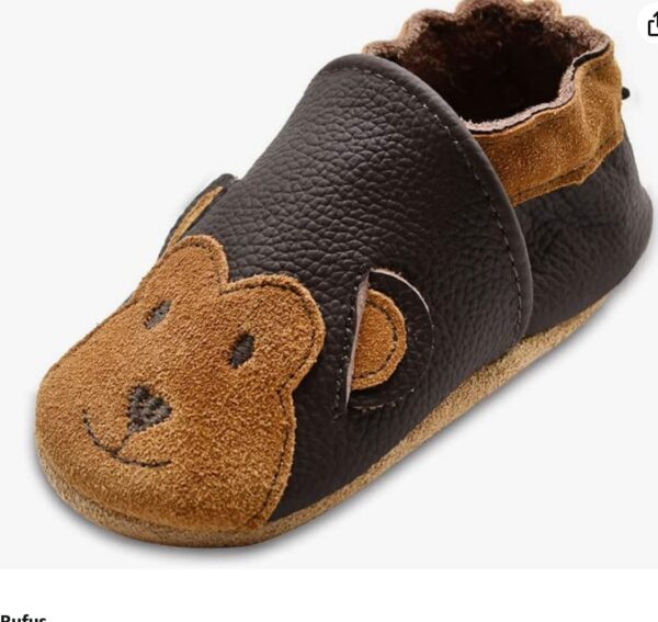 Darkbrown Monkey,fox feet baby moccasins, Crib Shoes Baby Moccasins