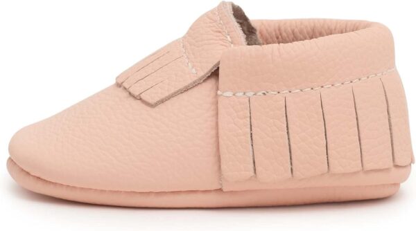 Desert Rose:Baby moccasins: 100% high quality leather, soft soles to promote foot development
