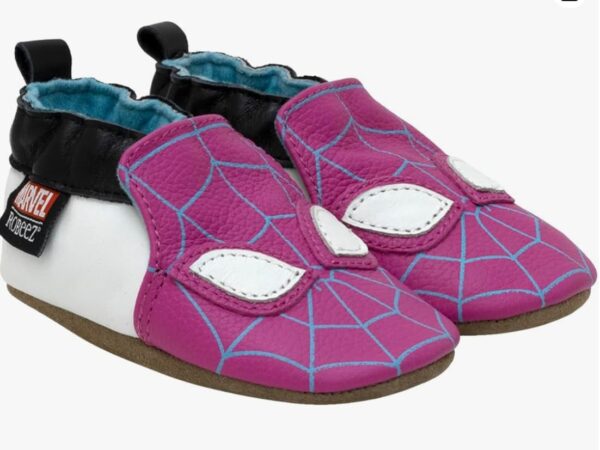 Ghost Spider Pink,fringeless baby moccasins,Soft Soles Slip-Resistant Crib Shoes