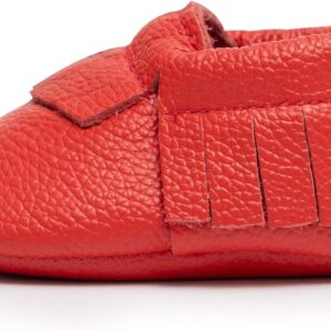 Hibiscus:Baby moccasins: 100% high quality leather, soft soles to promote foot development