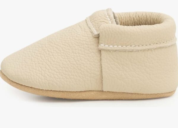 Latte Classic Brown baby leather moccasins
