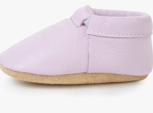 Lilac, baby handmade moccasins, Girls Shoes for Newborns, Infants, Babies, Toddlers