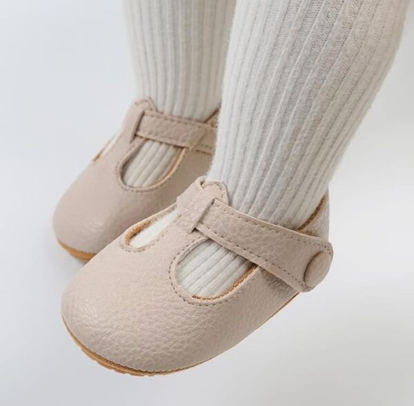 baby girl pink moccasins,Leather Soft Sole Infant moccasins - Image 6
