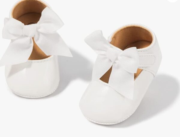 Bowknot Princess Wedding Dress Shoes Toddler Crib Shoes