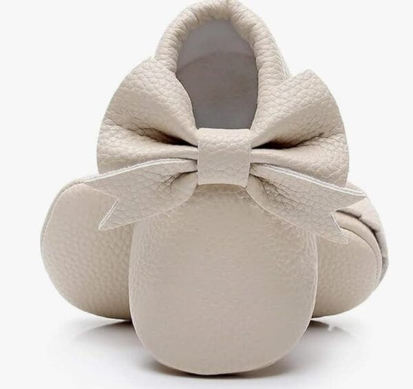 Double Bow Fringe Baby Moccasins